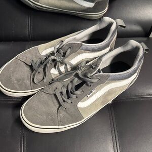 Vans Men's Gray and White Sneakers